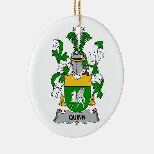 Quinn Family Crest Keramisch Ornament (Rechts)