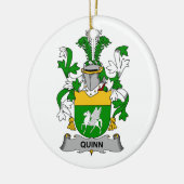 Quinn Family Crest Keramisch Ornament (Links)