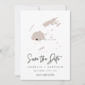 QUINN FIJI Blush Pink Map Opslaan Datum Kaart (Voorkant)