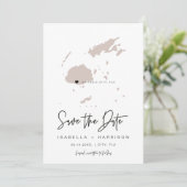 QUINN FIJI Blush Pink Map Opslaan Datum Kaart (Staand voorkant)