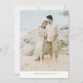 QUINN FLORIDA Blush Pink Map Photo Save the Date Kaart (Achterkant)