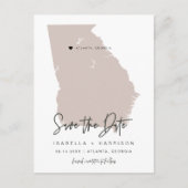 QUINN- Georgia Kaart Save the Date Verplaatsbaar H (Voorkant)