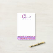 Quinn gepersonaliseerde Q-naam betekent post het m Post-it® Notes (Op bureau)