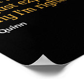 Quinn Gift Quote Grappige Verjaardag Gepersonalise Poster (Hoek)