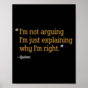 Quinn Gift Quote Grappige Verjaardag Gepersonalise Poster
