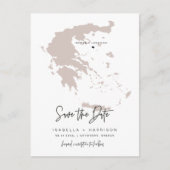 QUINN Griekenland Kaart Save the Date (Beweegbaar (Voorkant)