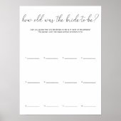 Quinn Hoe oud is het bruid fotospel Poster (Voorkant)