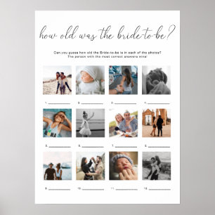 Quinn Hoe oud is het bruid fotospel Poster