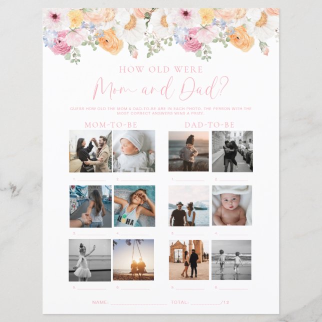 Quinn Hoe oud waren mam en pap fotospel (Voorkant)