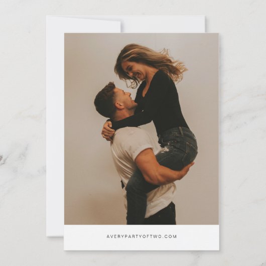 QUINN INDONESIA Blush Pink Map Photo Save the Date Kaart (Achterkant)