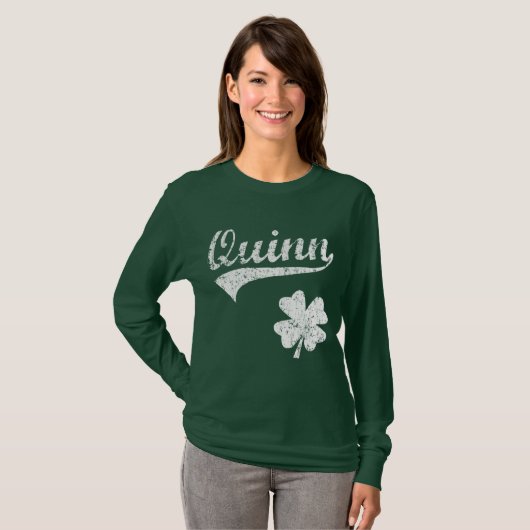 Quinn Irish Shamrock T-shirt (Voorkant volledig)