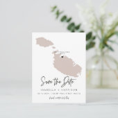 QUINN - Malta Kaart Save the Date (Verplaatsbaar H (Staand voorkant)