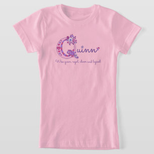 Quinn meisjes naam en betekenis shirt Q monogram