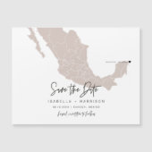 QUINN- Mexico Map Save the Date Moveable Heart. (Voorkant)