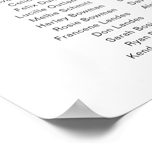 Quinn Minimal 3 Banquet Table Plan Schuimbord Poster (Hoek)