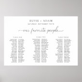 Quinn Minimal 3 Banquet Table Plan Schuimbord Poster (Voorkant)