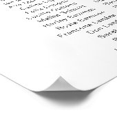 Quinn Minimal 3 Schuimbord voor banket Poster (Hoek)