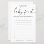 Quinn Minimal raad het Baby-voedselspel (Voorkant / Achterkant)