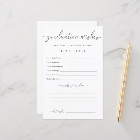 Quinn minimale Afstuderen wensen (Voorkant / Achterkant in situ)