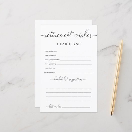 Quinn minimalistische pensioenwensen (Voorkant / Achterkant in situ)