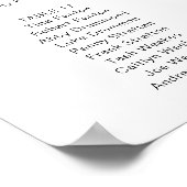 Quinn Modern Minimalistisch 24 Tafels Zitplaats Po Poster (Hoek)