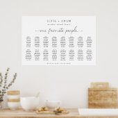 Quinn Moderne minimale 16-tafelzitplaatsen Poster (Keuken)