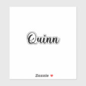 Quinn Naam - Handgeschreven kalligrafie Sticker (Vel)