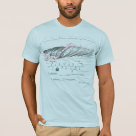 QUINN-peptide, golfslag, aangepaste tekst, licht  T-shirt