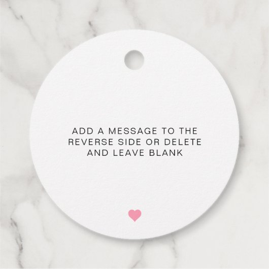 Quinn Pop de Champagne Bruiloft Feest Bedankjes Labels (Achterkant)