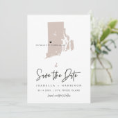 QUINN RHODE ISLAND Blush Map opslaan Datum Kaart (Staand voorkant)