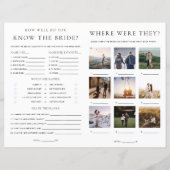 Quinn Script Bridal Shower Game and Menu Booklet (Achterkant)