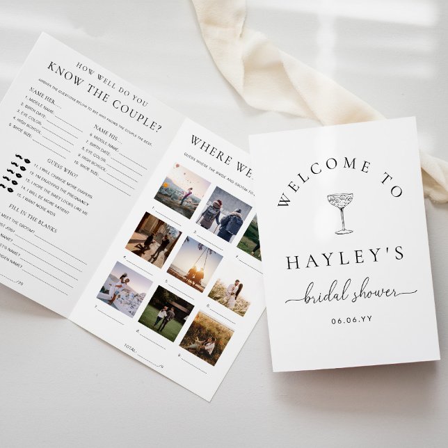 Quinn Script Bridal Shower Game and Menu Booklet (Creator heeft geüpload)