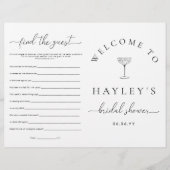 Quinn Script Bridal Shower Game Booklet Flyer (Voorkant)