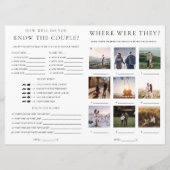 Quinn Script Bridal Shower Game Booklet Kaart (Achterkant)