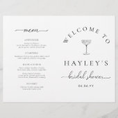 Quinn Script Vrijgezellenfeest spel en menu boekje (Voorkant)