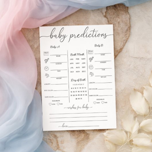 Quinn Tweeling Baby Voorspelling Spel