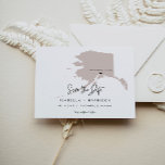 Quinn - verplaatsbare hartsblush alaska - Opslagda Briefkaart<br><div class="desc">Dit reisthema sparen de datum kenmerkt een stompzinnige kaart van Alaska en briefkaart het steunen. Verander gemakkelijk de kleur van de kaart en beweeg het hart rond om uw bestemming te benadrukken.</div>