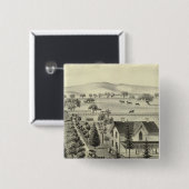 Quinn Vierkante Button 5,1 Cm (Voorkant /achterkant)