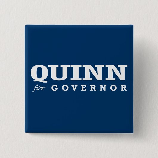 QUINN VOOR GOVERNOR 2014 VIERKANTE BUTTON 5,1 CM (Voorkant)