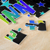 "QUINN" Voornaam, geun "HAPPY BIRTHDAY" Legpuzzel (Zijkant)