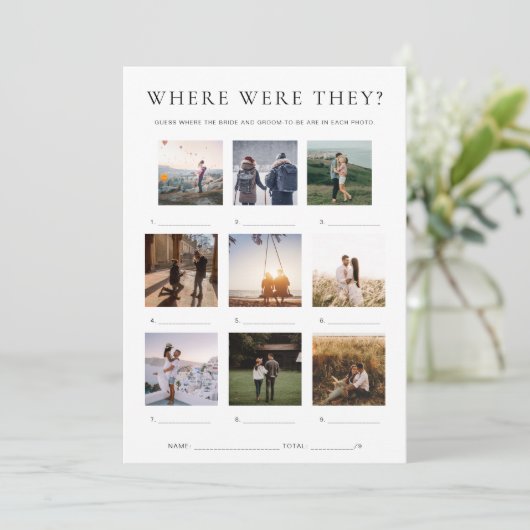 Quinn Waar waren ze Vakantiefoto spel Kaart (Staand voorkant)