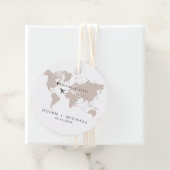 QUINN Wereldkaart Reisbestemming Save the Date Bedankjes Labels (In situ)