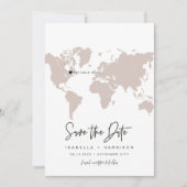 QUINN Wereldkaart Reisbestemming Save the Date Kaart (Voorkant)