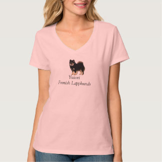 Quinn, Yutori Finse Lapphunds; V-nekshirt T-shirt