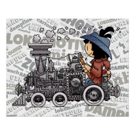 Quinns Dampf-Lokomotive Perfect Poster