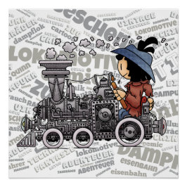 Quinns Dampf-Lokomotive Perfect Poster