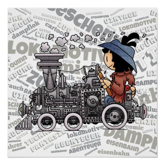 Quinns Dampf-Lokomotive Perfect Poster (Voorkant)