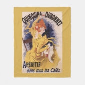 Quinquina Dubonnet Aperitif Promotion Poster Fleece Deken (Voorkant)