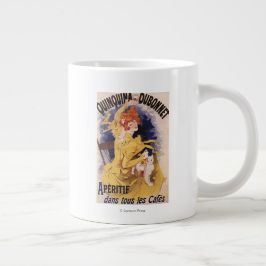 Quinquina Dubonnet Aperitif Promotion Poster Grote Koffiekop (Rechts)