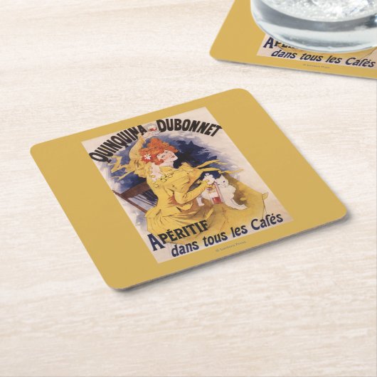 Quinquina Dubonnet Aperitif Promotion Poster Kartonnen Onderzetters (Schuin)